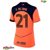 Camiseta Barcelona Frenkie de Jong #21 Tercera Equipación para mujer 2025-26 manga corta